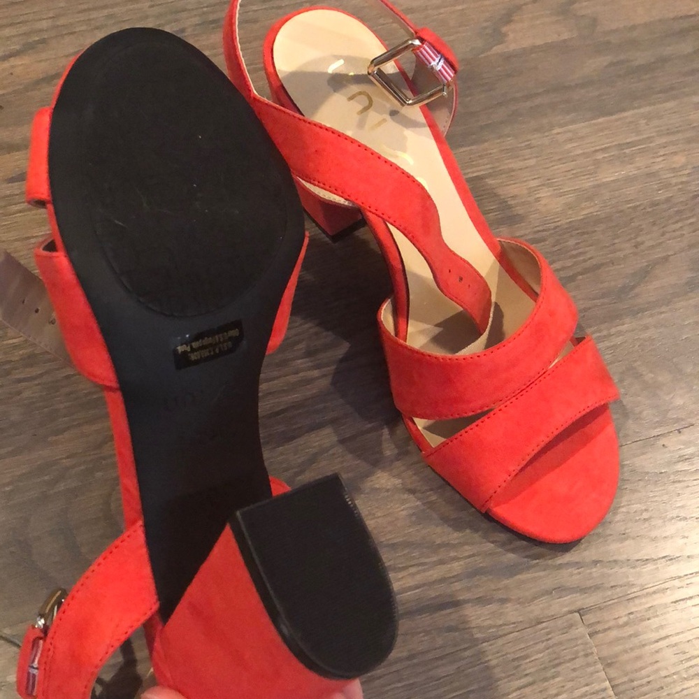 New Unisa Red Heeled Sandals - Picture 7 of 9